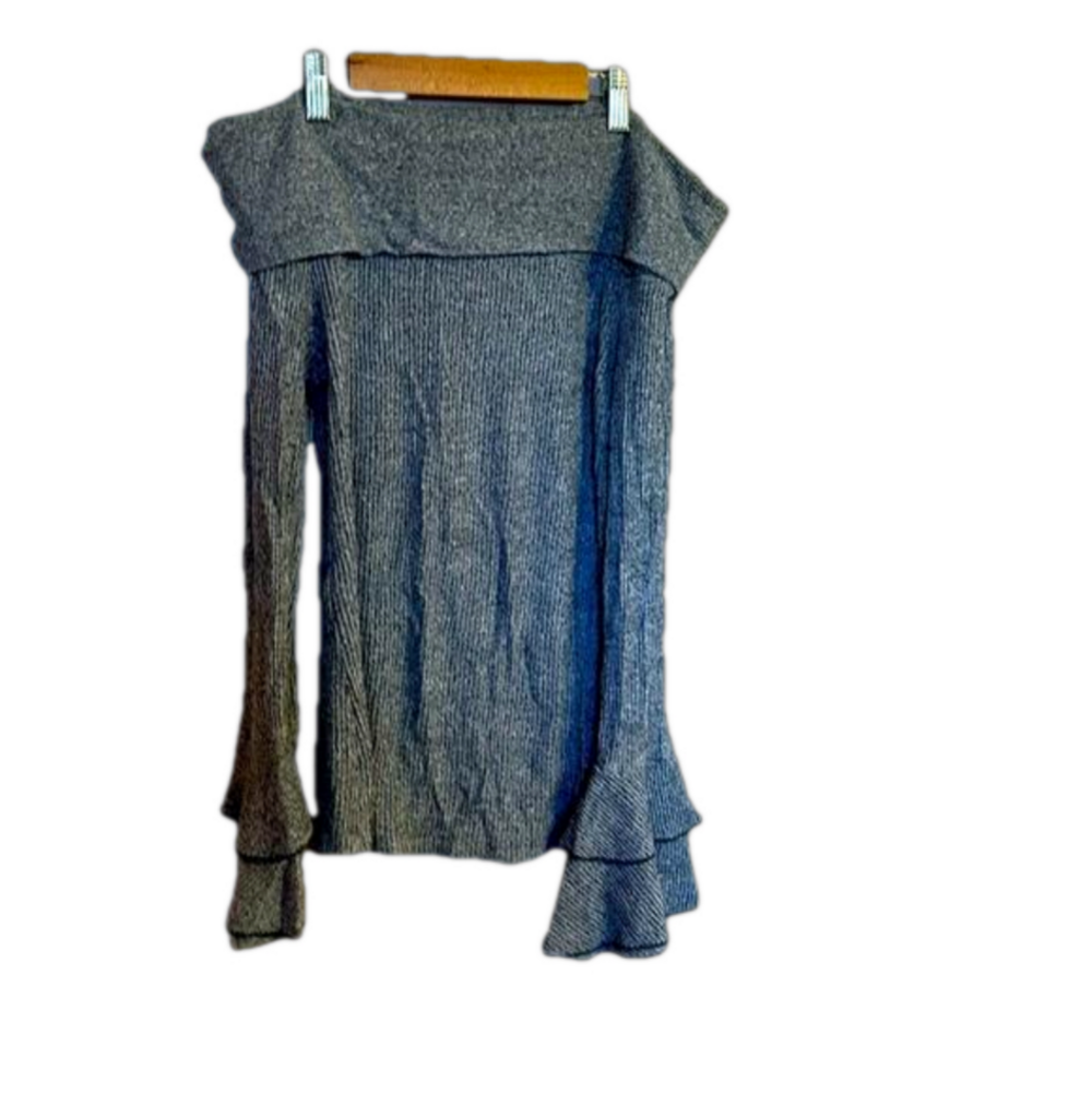 Off Shoulder Gray Top